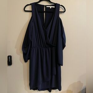 Women’s Rachel Roy Cold shoulder Navy Dress. Size 8